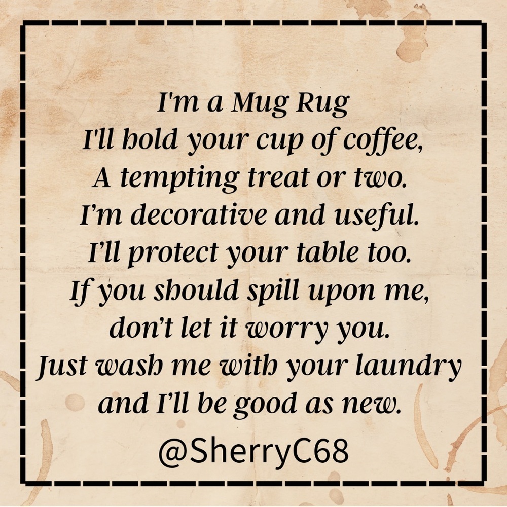Hand Crafted Mug Rug Coaster Embroidered Cotton Fabric Padded Absorbs Liquid - Picture 3 of 8